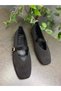 Black Knitwear Strappy Women's Casual Ballerinas - 4