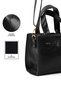 Wrinkled Textured Black-Wrinkled Textured Cream Shk282 Set, Faux Leather Zippered, 2-Piece Hand and Shoulder Bag Set - 5