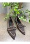 Black Knitwear Bowknot Women's Ballerinas - 6