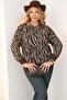 Plus Size Patterned Soft Sweater