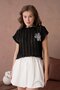 Women's Boat Neck Openwork Crop Knitwear Blouse 8241Sw - 3