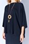 Women's Black 172 Low-Sleeve Blouse and Long Pique Modal Skirt Set - 5