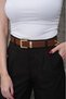 Gold Buckle End Set Trouser Belt Jeans Belt Jacket Belt Dress Belt Shirt Belt - 2