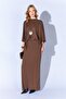 Women's Coffee 172 Low Sleeve Blouse and Long Pique Modal Skirt Set - 3