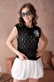 Women's Crew Neck Openwork Knitwear Blouse 8257Sw - 5