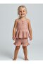 Girl's Cotton Strappy Shorts Set - 6