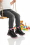 Black Pink Fur Non-Slip Velcro Girls' Boots 2082 P