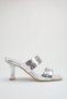 Women's Patent Leather Zenne Slippers Heeled Shoes - 3
