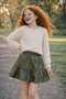 Girl's Leather Skirt with Chain Detail - 2