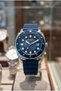 Navy Blue Color Sports Men's Wristwatch |   43mm, Silicone Strap, with Calendar, 5Atm - 3