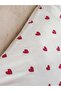 Red Heart Printed Cotton Single Duvet Cover Set (S6) - 4