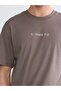 Crew Neck Text Printed Men's T-Shirt (S6) - 3