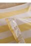 Yellow Striped Double Duvet Cover Set (S6) - 4