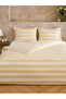 Yellow Striped Double Duvet Cover Set (S6)