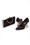 Black Evening Dress Shoes and Bag Set Suitable for Special Occasions - 5