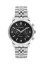 Men's Wristwatch Quartz Movement – Silver & Gold Steel Band, Black Dial Dm-00111G-A2