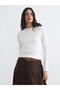 Brown Crew Neck Ribbed Women's Bodysuit (S6)