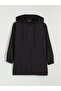 Black Hooded Oversized Women's Tunic (S6) - 5
