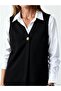 Black V-Neck Women's Vest (S6) - 3