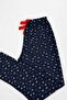 Women's Heart Patterned Pajama Bottoms – Soft Textured, Warm and Comfortable Home Wear