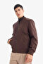 Slim Fit College Collar Bomber Suede Brown Men's Coat A3866Ax/Bn192 - 3