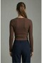 Premium Soft Textured Stretchy Knitted Crew Neck Crop Blouse - 4