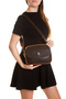 Women's Crossbody Bag with Flap Closure, Zipper, Multiple Compartments, Bitter Brown Shoulder Bag - 3
