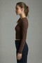 Premium Soft Textured Stretchy Knitted Crew Neck Crop Blouse - 3