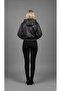 New Season Waist Elastic Detail Hooded Leather Jacket Women - 2