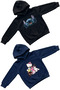 Girl's Black Stitch Navy Blue Hello Kitty Friends Printed Hooded Sweatshirt Hoodie