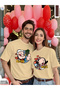 Unisex Popeye and Olive Front Printed Lover Couple Combination Design Oversize T-Shirt Set of 2
