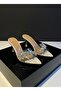 Transparent Band Heeled Evening Dress Slippers - - 2