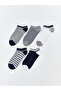 Shining Store's Glittering Choices Striped Boys' Booties Socks 5-Piece