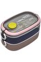 Espshopx Bento 1300ml Lunchbox 2 Layers 3 Compartments Stainless Steel Lunch Box (Pink-Purple) - 3
