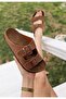 Rıno Tan Nubuck Slippers - 4