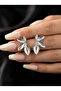 Leaf Form Earrings Elegant Minimal Women's Steel Earrings - 2