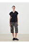 Lcw Grace Patterned Women's Capri with Elastic Waist (S5)