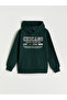 Green Hooded Chicago Printed Boy's Sweatshirt - 2