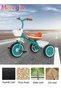 Kids Tricycles with Music and Light, Pedal Balance Bike with 3 Silence Wheels, Storage Basket and Pe - 6