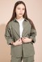 Girl's Gabardine Suit with Khaki Heart Embroidered Shirt and Wide-Leg Trousers 23554 - 7
