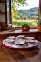 طقم فطور مكون من 7 قطع كبيرة الحجم مع أغطية مطلية بالمينا، طبق تقديم، طبق فطور، وعاء للمربى، هدية زواج - 5
