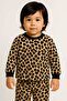 Leopard Patterned Winter Baby Girl Children's Feather Plush Fleece Set - 2