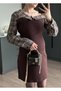 Asymmetric Collar Plaid Detailed Dress - 7