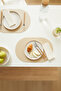 6 Pieces Beige/Stone Faux Leather Tableware Presentation Plate Mat Placemat American Service 45X30 - 4
