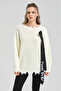 Women's Knitwear Tie Detailed Design Tunic Sweater - 2