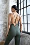 Yoga Pilates Leggings Sports Jumpsuit Backless Slim Fit Cross Strap - 8