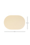 6 Pieces Beige/Stone Faux Leather Tableware Presentation Plate Mat Placemat American Service 45X30 - 8