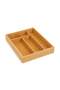 Bamboo Kitchen Drawer Organizer – 4 Grid Spoon & Cutlery Tray for Utensils