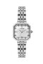 Women's Wristwatch Quartz Movement – Silver Strap Striped White Dial Stone Detail Dm-00114L-A1