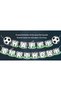 Football Themed Happy Birthday Banner 15-Piece Fan Football Goal Birthday Decoration Banner Cocktail Toothpick Quote Engagement Birthday Cocktail Invitation and Presentation Cake Decoration Ornament Thick Paper - 3